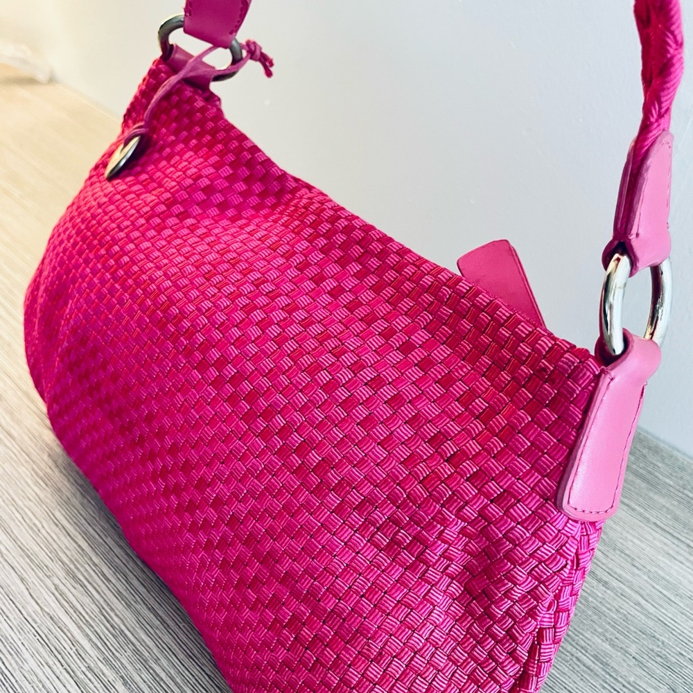 The SAK Woven Pink Hand / Shoulder Bag Barbiecore Pretty